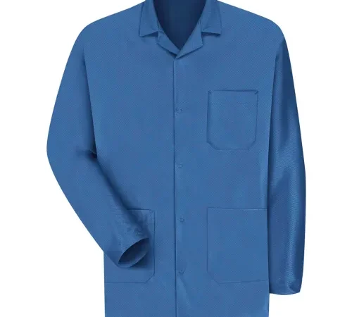 Blue lab coat with three pockets