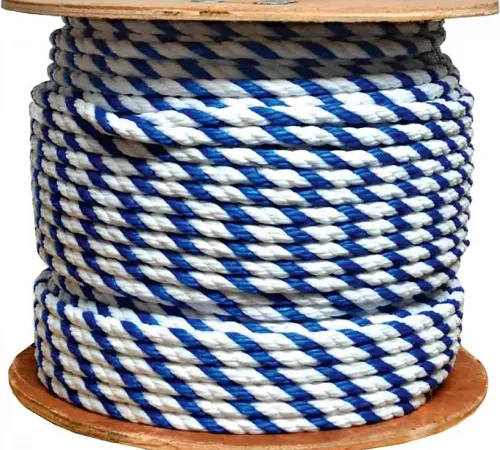 Kemp USA Premium Polypropylene Rope, 7200"L x 1/2"W, Royal Blue/White