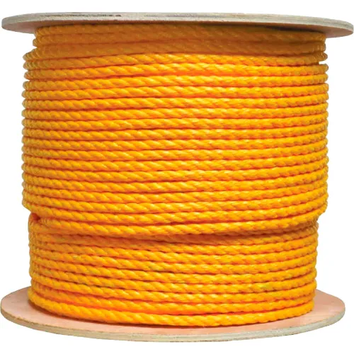 Kemp USA Premium Polypropylene Rope, (Per foot), 1/2"W, Yellow