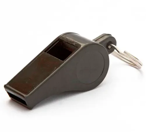 Kemp Plastic Pea Whistle, Black, 10-423-BLK