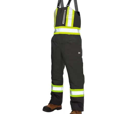 Tough Duck Ripstop Insulated Safety Bib Overall, XL, Black-['2XL', '3XL', '4XL', '5XL', 'L', 'M', 'S', 'XL', 'XS']
