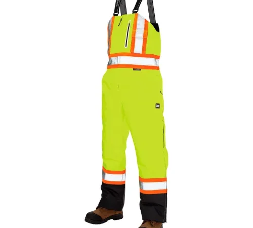 Tough Duck Ripstop Insulated Safety Bib Overall, XL, Fluorescent Green-['2XL', '3XL', '4XL', '5XL', 'L', 'M', 'S', 'XL', 'XS']