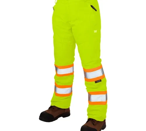 Tough Duck Insulated Flex Safety Pants, XL, Fluorescent Green-['2XL', 'L', 'M', 'S', 'XL', 'XS']