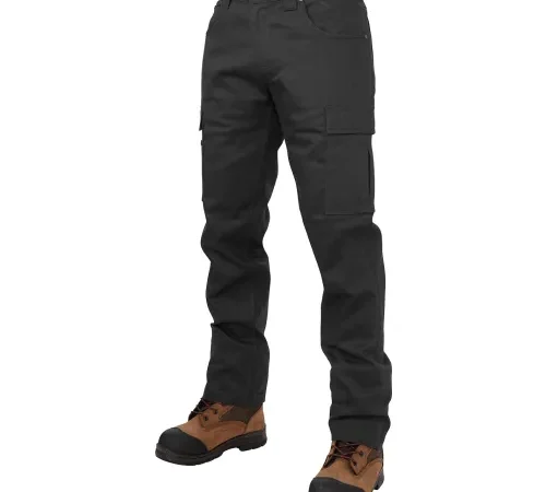 Tough Duck 360° Stretch Waist Flex Twill Cargo Pants, 32"L Inseam x 33"-34" Waist, Black-['34-1/2-35-1/2', '37-1/2-38-1/2', '39-1/2-40-1/2', '28-29', '29-30', '30-31', '31-32', '32-33', '33-34', '36-37']
