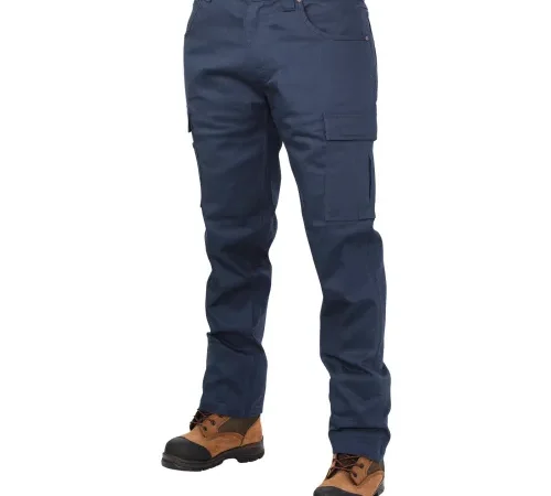 Tough Duck 360° Stretch Waist Flex Twill Cargo Pants, 32"L Inseam x 31"-32" Waist, Navy-['34-1/2-35-1/2', '37-1/2-38-1/2', '39-1/2-40-1/2', '28-29', '29-30', '30-31', '31-32', '32-33', '33-34', '36-37']