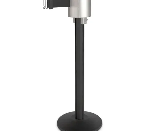 Retractable belt stanchion with black post