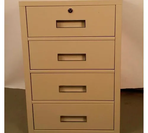 Fenco Lowboy Teller Pedestal Cabinet 608-I - 4 Drawers 18"W x 19"D x 27-7/8"H Gray