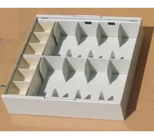 Fenco Steel Cash Tray P-11 - 8 Currency Compartments And 6 Coin Compartments 15"W x 15"D x 3-5/16"H