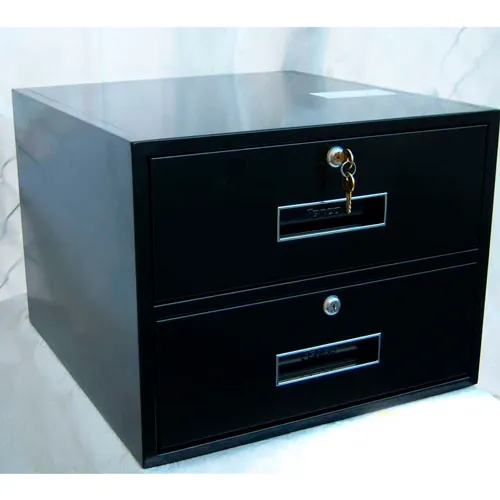 Fenco Two Drawer With KeyLocks P-31-A - 18"W x 19"D x 13-7/8"H Champagne