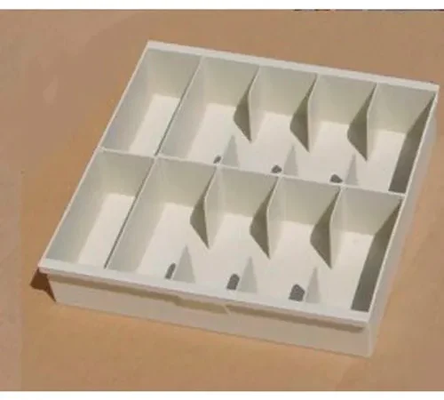 Fenco Plastic Cash Tray P-41 - 10 Currency Compartments 15"W x 15"D x 3-5/16"H Champagne
