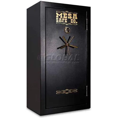 Tall black Mesa Safe Co gun safe