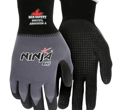Pair of Ninja work gloves with textured grip