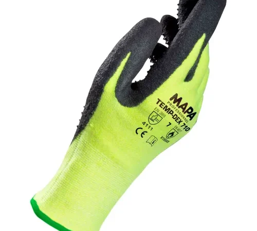 MAPA ® Temp-Dex 710, Nitrile Palm Coated Thermal Gloves w/ Dots, Light Weight, 1 Pair, Size 9