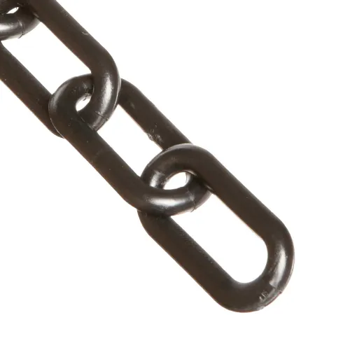 Mr. Chain® Plastic Barrier Chain, 3/4" x 25'L, HDPE, Black