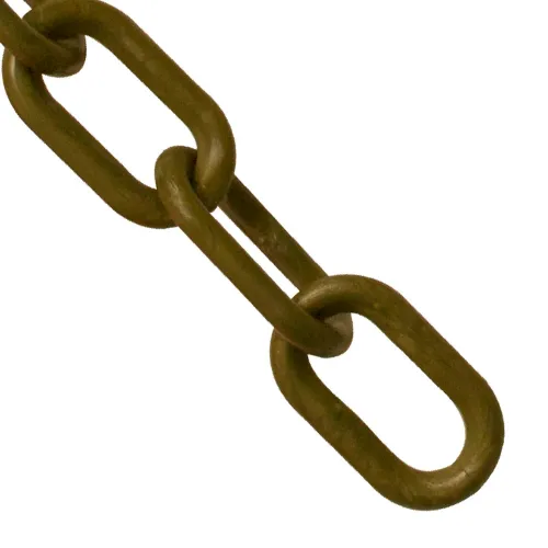 Mr. Chain® Plastic Barrier Chain, 3/4" x 25'L, HDPE, Khaki Gold