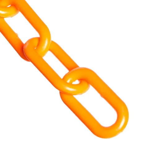 Mr. Chain® Plastic Barrier Chain, 3/4" x 25'L, HDPE, Safety Orange