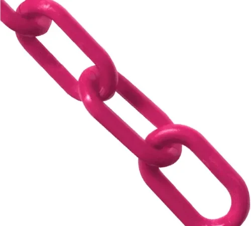 Mr. Chain® Plastic Barrier Chain, 1" x 25'L, HDPE, Magenta