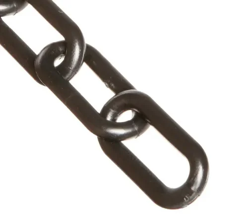 Mr. Chain® Heavy Duty Plastic Barrier Chain, 1-1/2" x 500'L, HDPE, Black