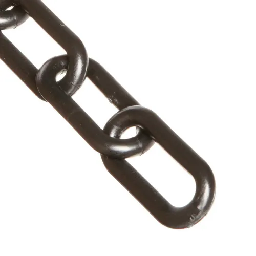 Mr. Chain® Heavy Duty Plastic Barrier Chain, 1-1/2" x 500'L, HDPE, Black