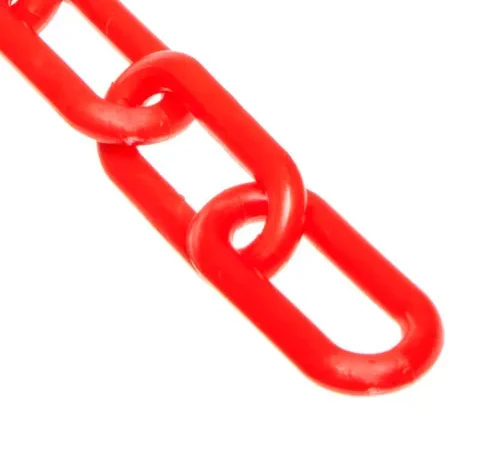 Mr. Chain® Heavy Duty Plastic Barrier Chain, 1-1/2" x 500'L, HDPE, Red