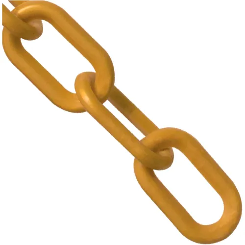 Mr. Chain® Plastic Barrier Chain, 1-1/2" x 25'L, HDPE, Gold