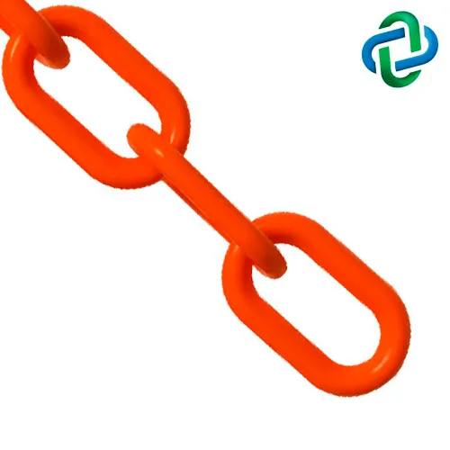 Mr. Chain® Plastic Barrier Chain, 1-1/2" x 25'L, HDPE, Traffic Orange