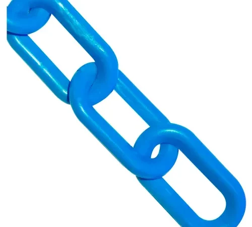 Global Industrial Plastic Chain Barrier, 1-1/2"x50'L, Sky Blue