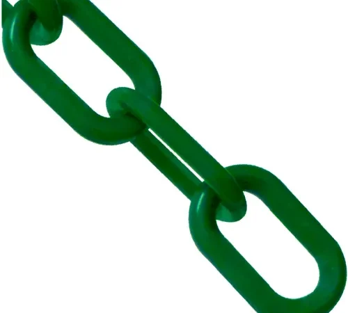 Mr. Chain® Heavy Duty Plastic Barrier Chain, 1-1/2" x 500'L, HDPE, Evergreen