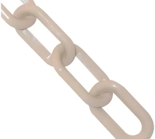 Mr. Chain® Heavy Duty Plastic Barrier Chain, 1-1/2" x 50'L, HDPE, Tan