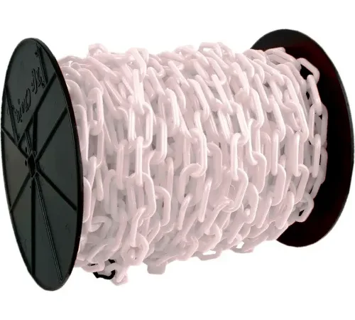 Mr. Chain® Plastic Chain Barrier On A Reel, 1-1/2 x 200'L, HDPE, Yellow