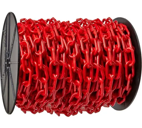 Mr. Chain® Plastic Chain Barrier On A Reel, 1-1/2 x 200'L, HDPE, Yellow