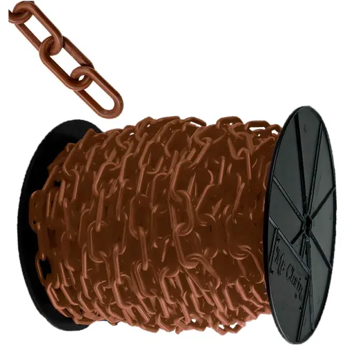 Mr. Chain® Plastic Chain Barrier On A Reel, 1-1/2 x 200'L, HDPE, Yellow