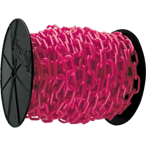 Mr. Chain® Plastic Chain Barrier On A Reel, 1-1/2 x 200'L, HDPE, Yellow