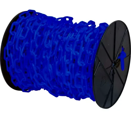 Mr. Chain® Plastic Chain Barrier On A Reel, 1-1/2 x 200'L, HDPE, Yellow