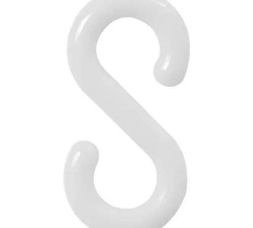 Mr. Chain® Connecting S-Hooks, 1-1/2", White, 10 Pack