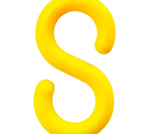 Mr. Chain® Connecting S-Hooks, 1-1/2", Yellow, 10 Pack