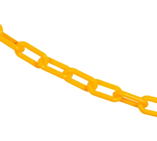 Mr. Chain® Plastic Barrier Chain, 2" x 50'L, HDPE, Traffic Yellow