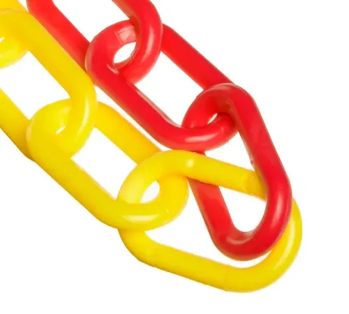 Mr. Chain® Alternating Plastic Barrier Chain, 2" x 100'L, Red/Yellow