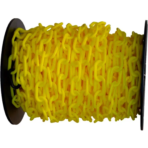 Mr. Chain® Plastic Barrier Chain, 2" x 125'L, HDPE, Yellow