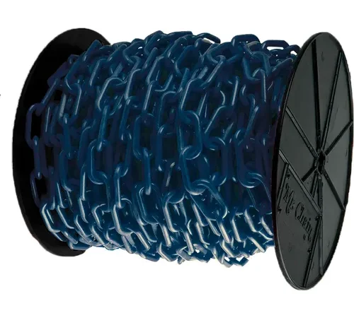 Mr. Chain® Plastic Barrier Chain, 2" x 125'L, HDPE, Cobalt Blue