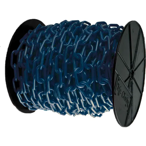 Mr. Chain® Plastic Barrier Chain, 2" x 125'L, HDPE, Cobalt Blue