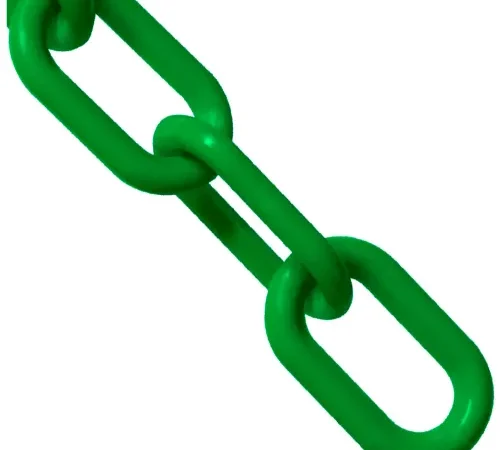 Mr. Chain® Heavy Duty Plastic Barrier Chain, 2" x 100'L, HDPE, Green