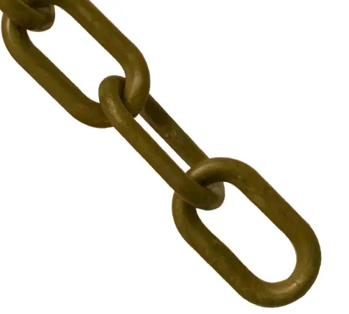 Mr. Chain® Heavy Duty Plastic Barrier Chain, 2" x 100'L, HDPE, Khaki Gold