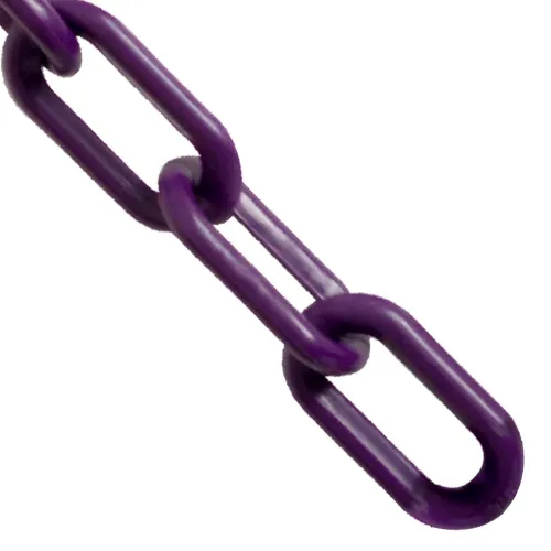 Mr. Chain® Heavy Duty Plastic Barrier Chain, 2" x 100'L, HDPE, Purple
