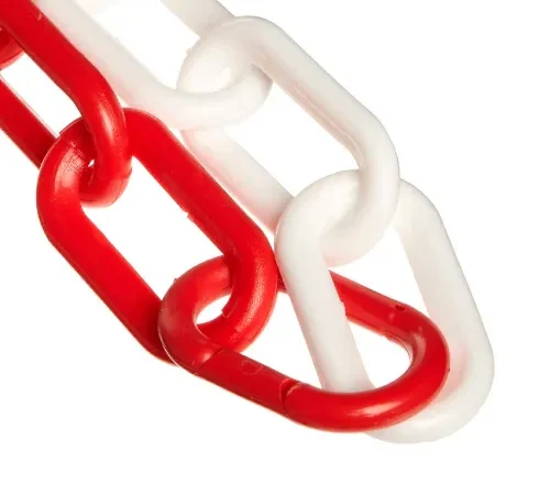 Mr. Chain Heavy Duty Alternating Plastic Barrier Chain, 2" x 100'L, Red/White