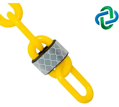 Mr. Chain® Reflective Plastic Barrier Chain, 2" x 25'L, Yellow
