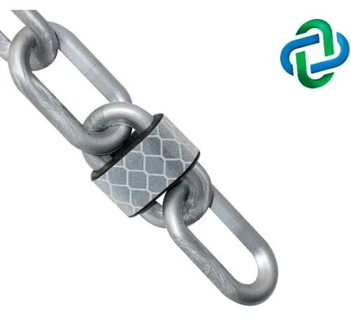 Mr. Chain® Reflective Plastic Barrier Chain, 2" x 100 ft, Silver