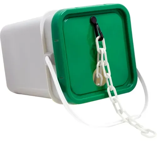 Mr. Chain® EarthMade" Biodegradable Plastic Safety Chain In A Pail, 2" x 160'L, White