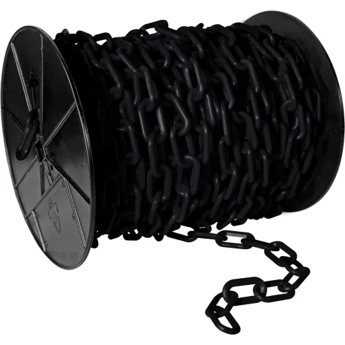 Mr. Chain® EarthMade" Biodegradable Plastic Safety Chain On A Reel, 2" x 125'L, Black