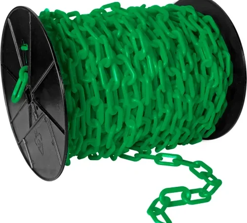 Mr. Chain® EarthMade" Biodegradable Plastic Safety Chain On A Reel, 2" x 125'L, Green